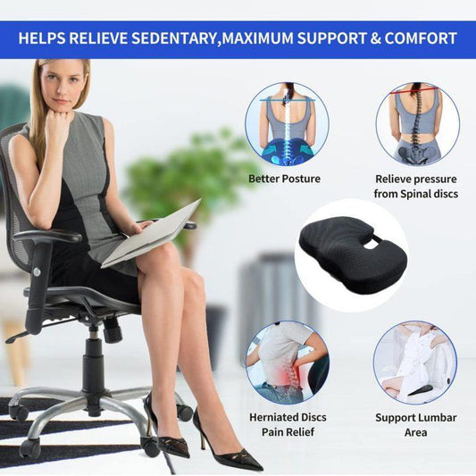 Orthopedic Seat Cushion – Back & Posture Support